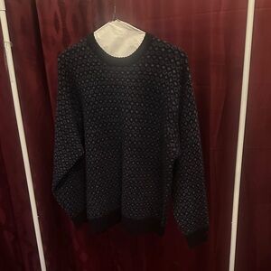 Allen Solly Men's Dark Patterned Crewneck Sweater